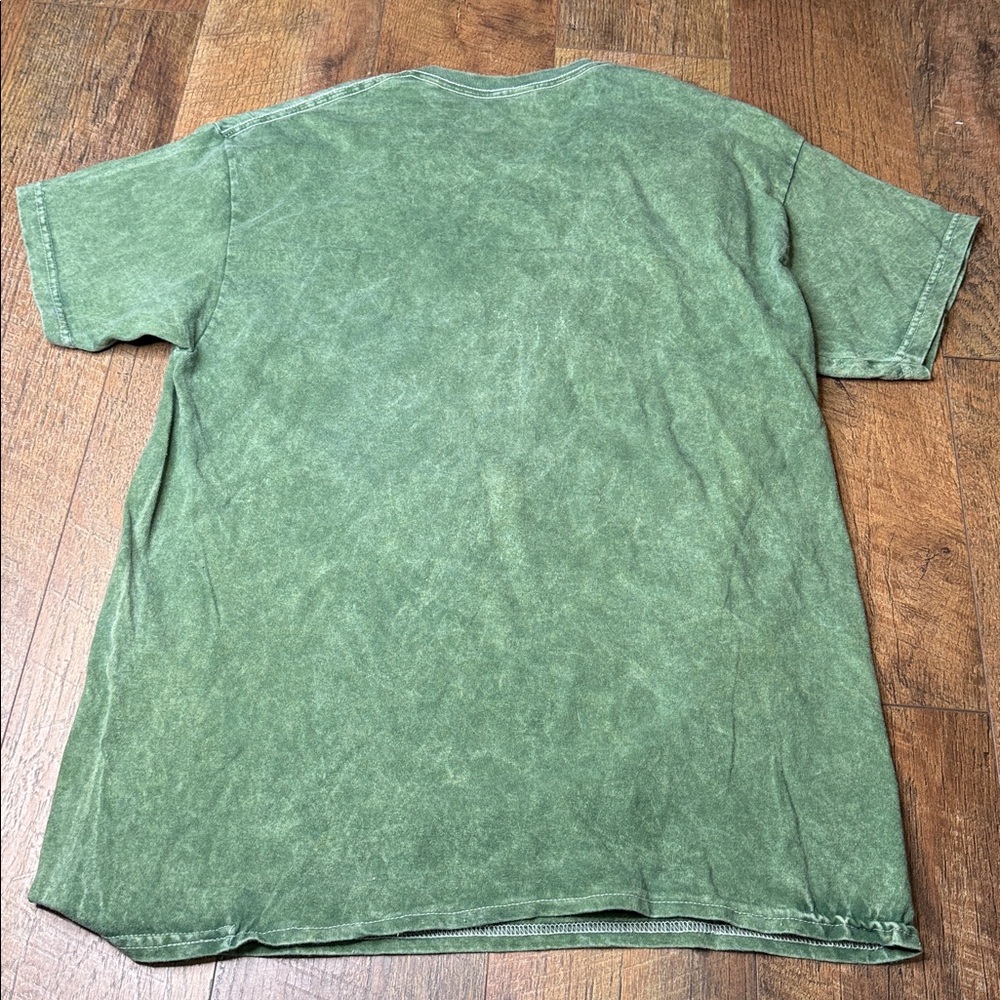 Nirvana Washed Dye Band Tee green smiley face t-shirt size large - Picture 6 of 7
